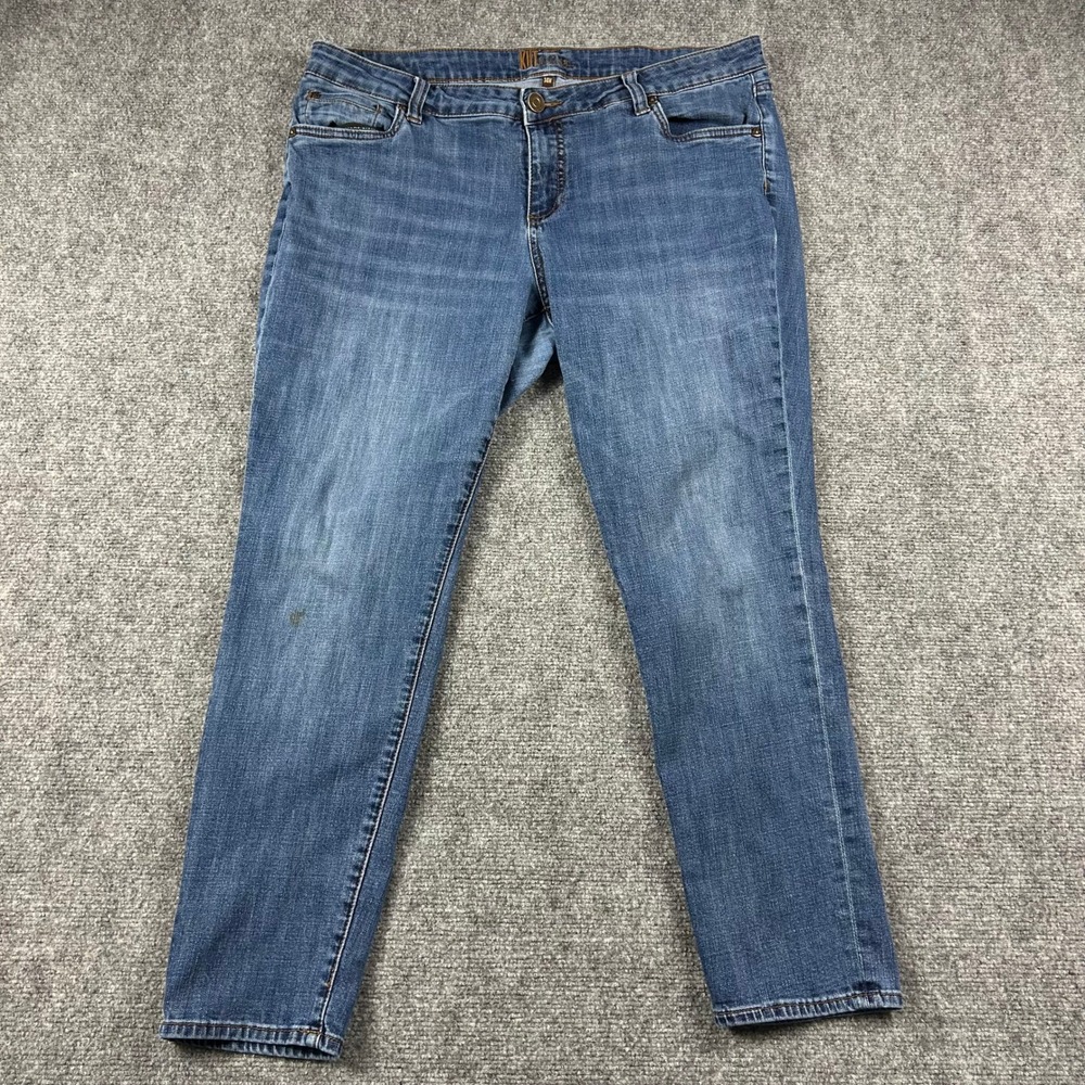 Kut from the Kloth Jeans Womens 14W Blue Skinny Stretch KP799GG1R Casual Denim